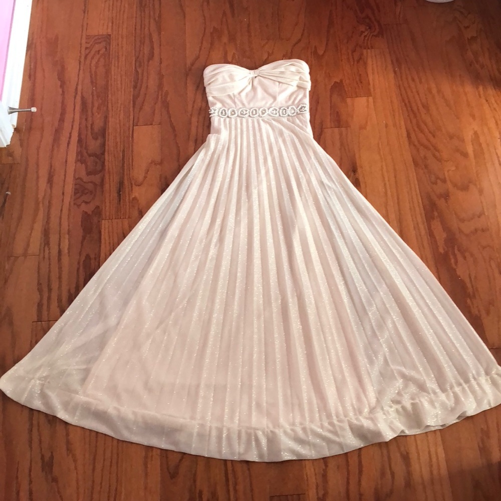 Long Off white prom dress / homecoming